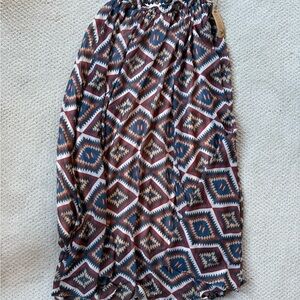 Tasha Polizzi Multicolor Geometric Maxi Skirt